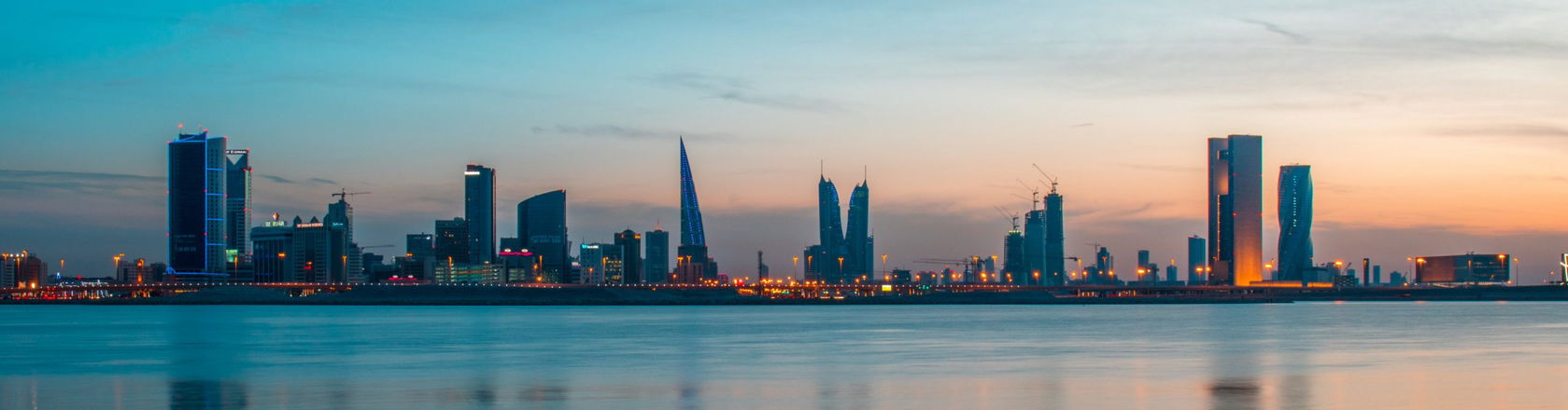 Bahrain skyline at golden hour