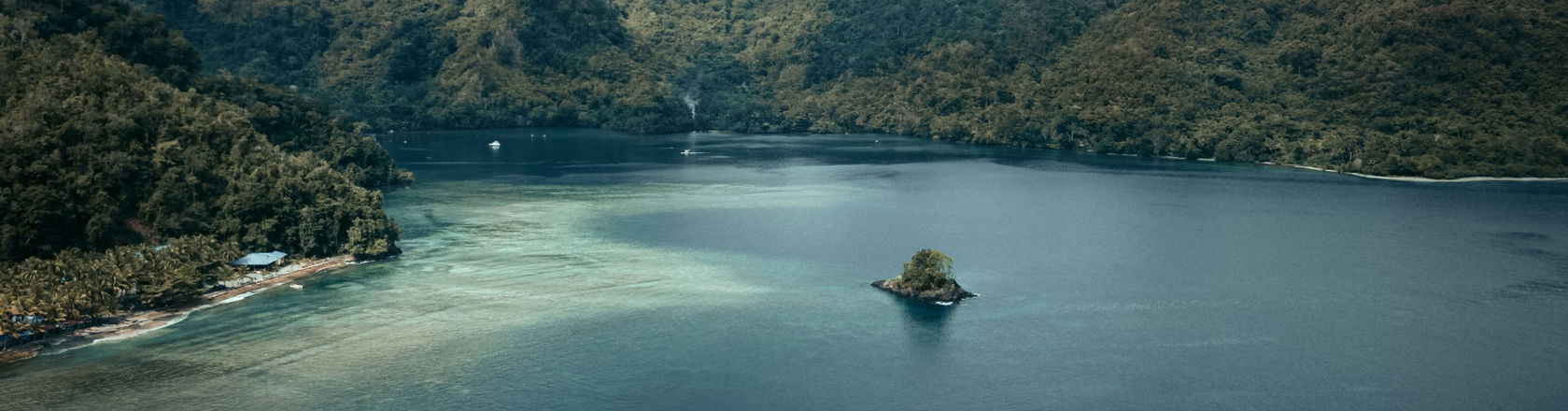 The ocean and mountains in Guinea