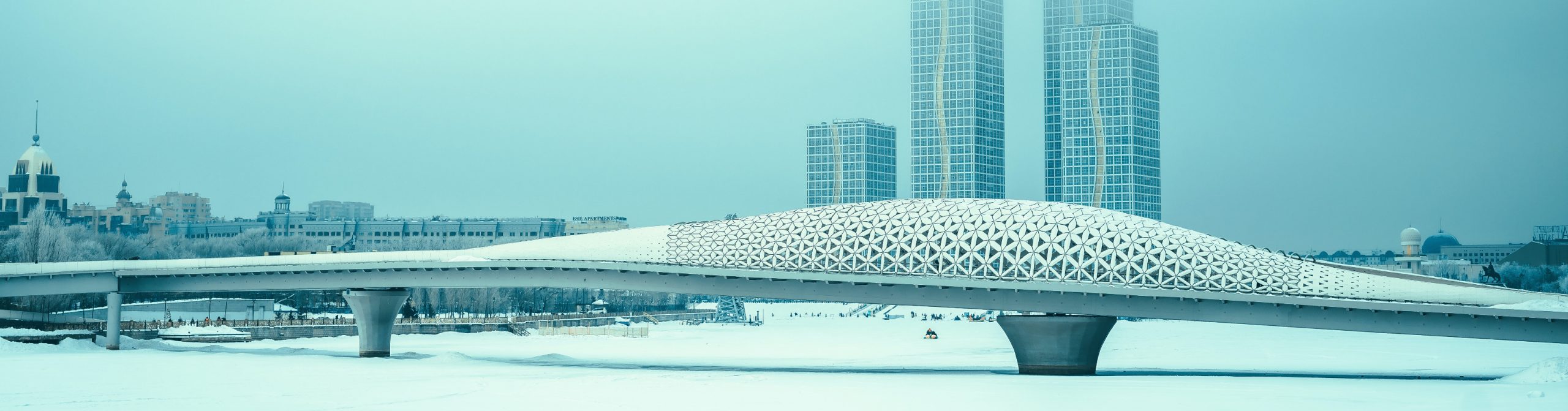The Atyrau bridge in Kazakhstan