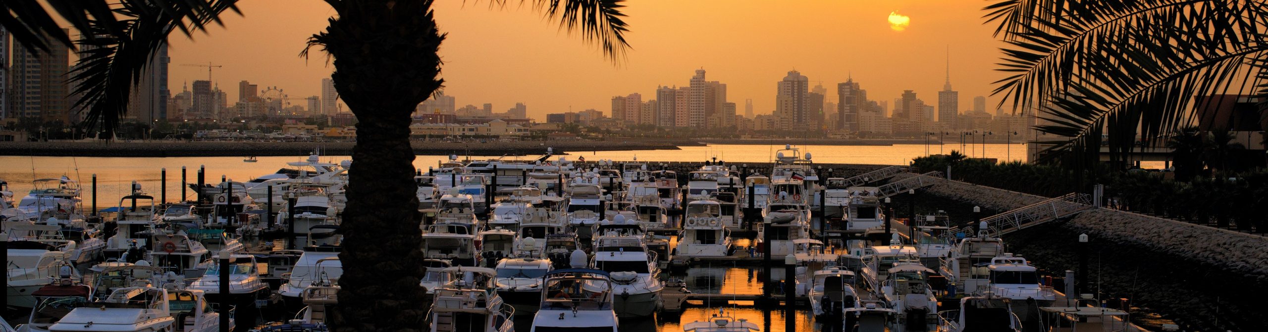 Kuwait skyline at goldenhour