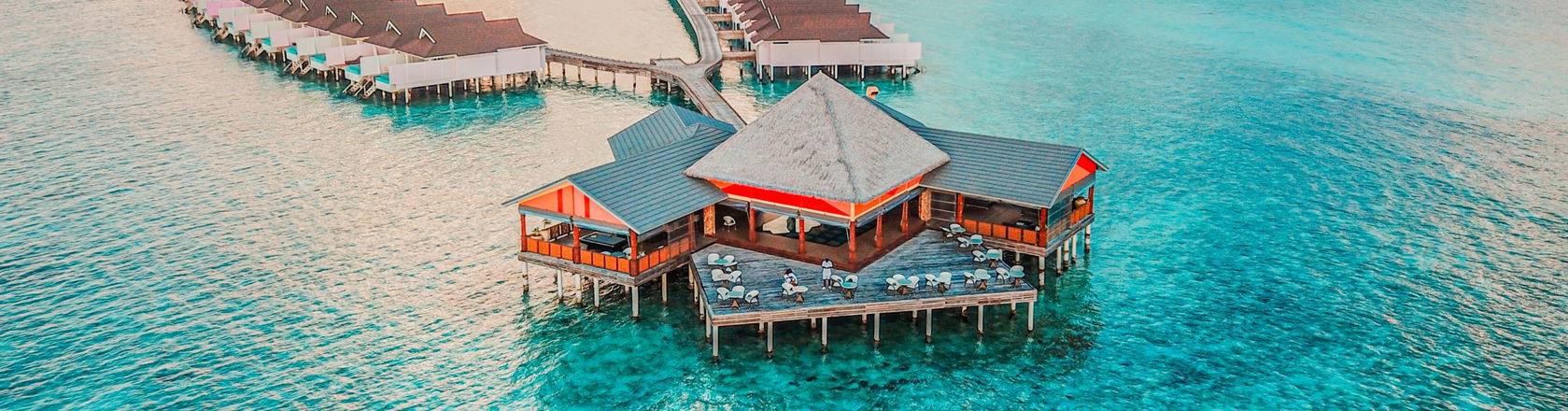 houses on stilts in the Maldives