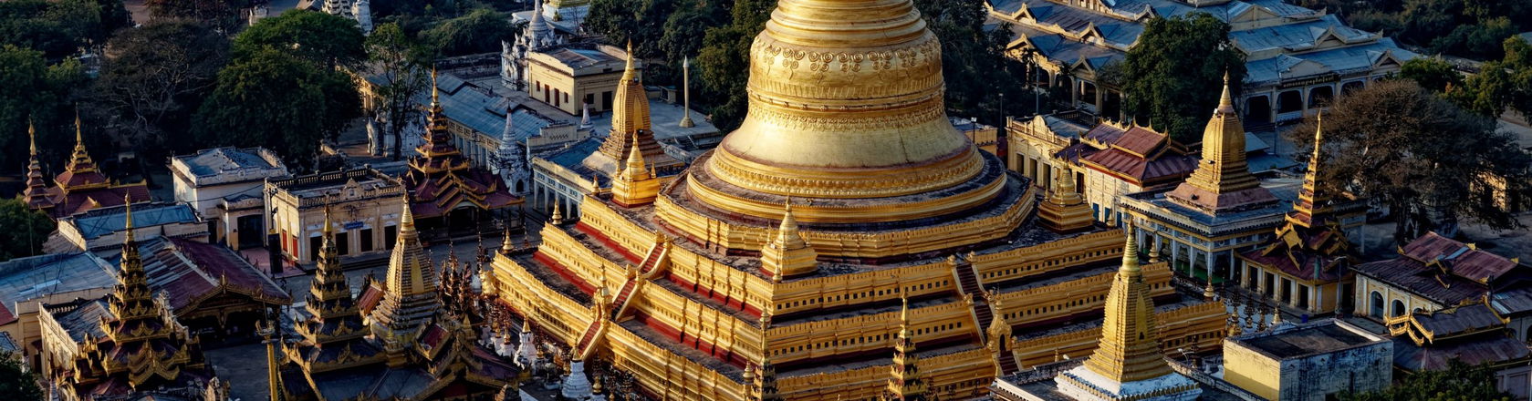 A gold building in Myanmar
