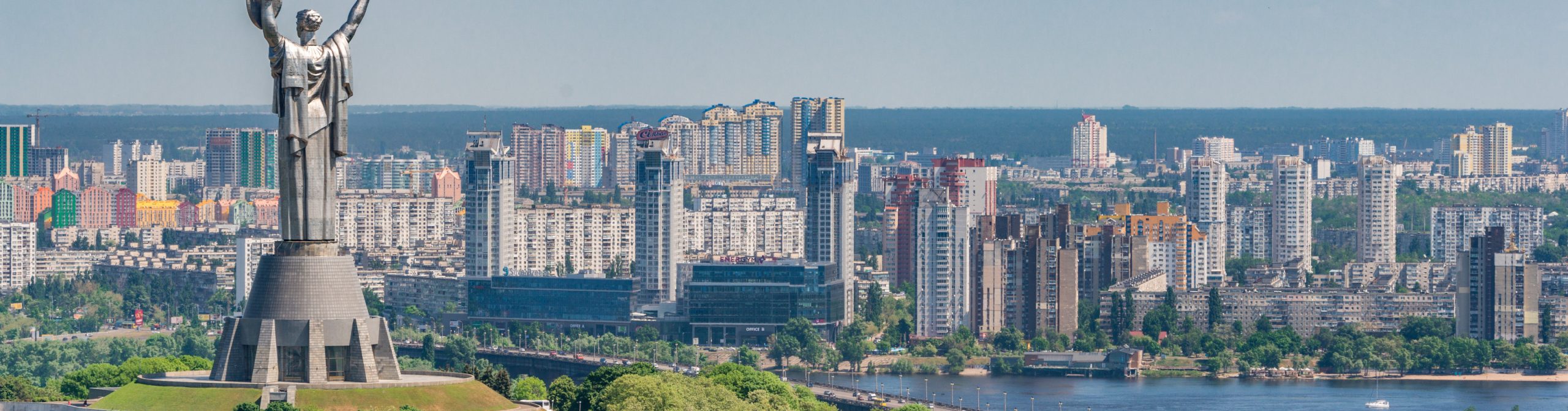The motherland monument in Ukraine