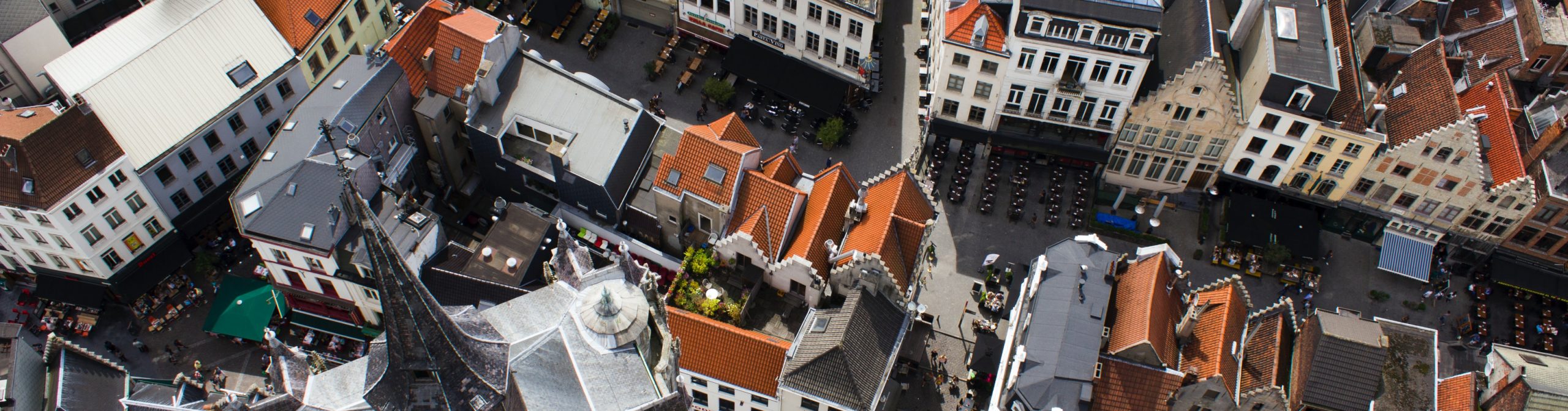 Belgium city from above