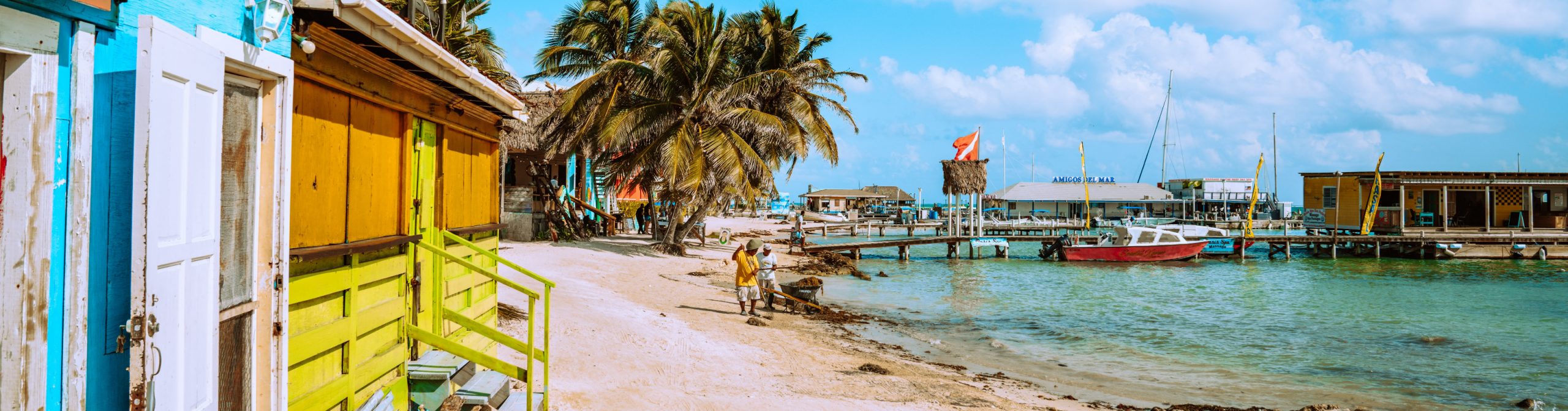 Small beach town in Belize