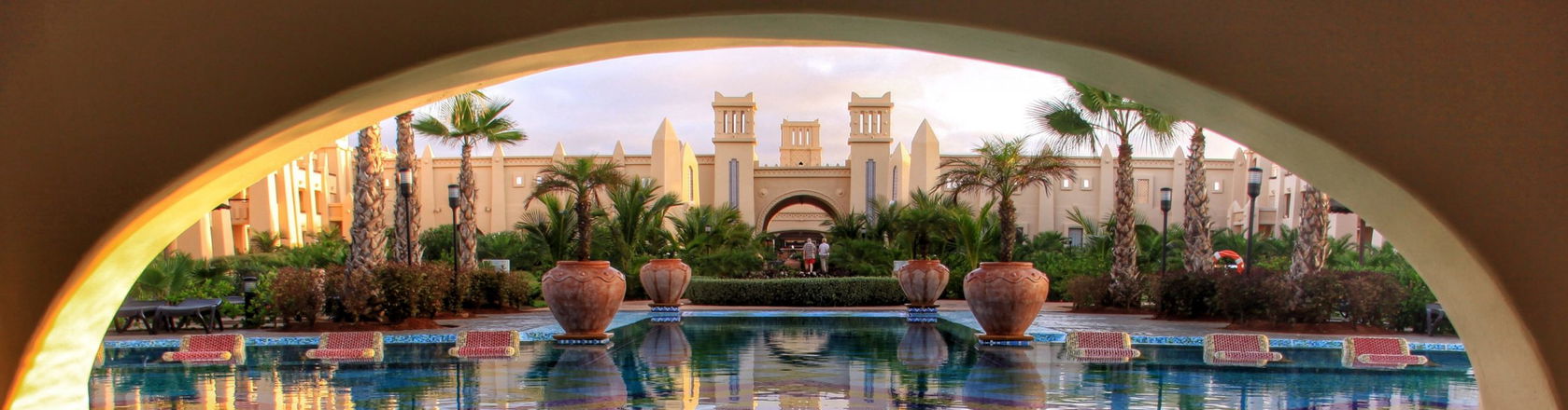 Cabo Verde pool with palm trees