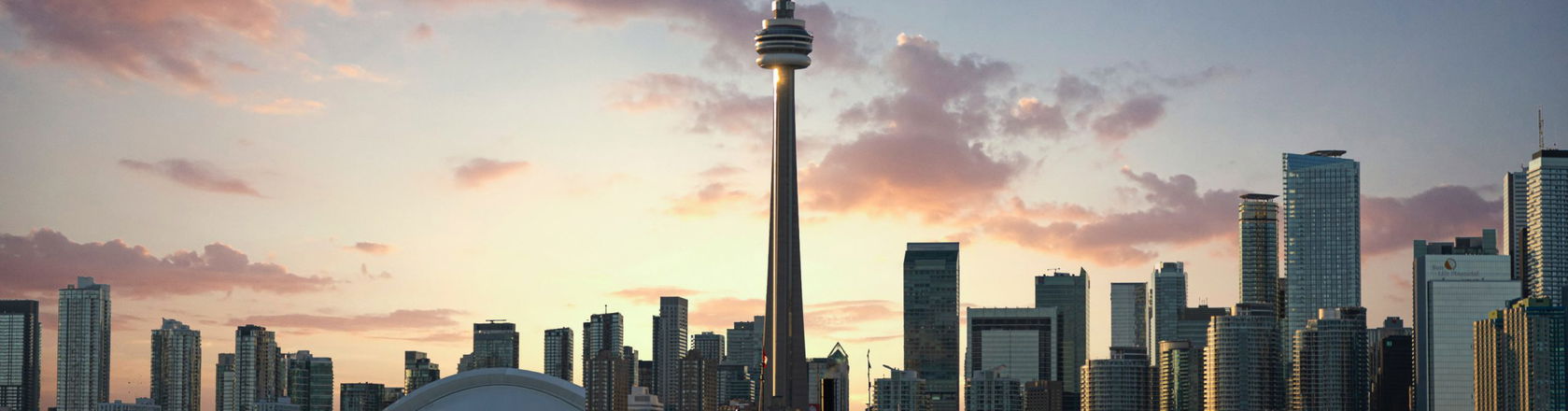 The Toronto skyline in Canada