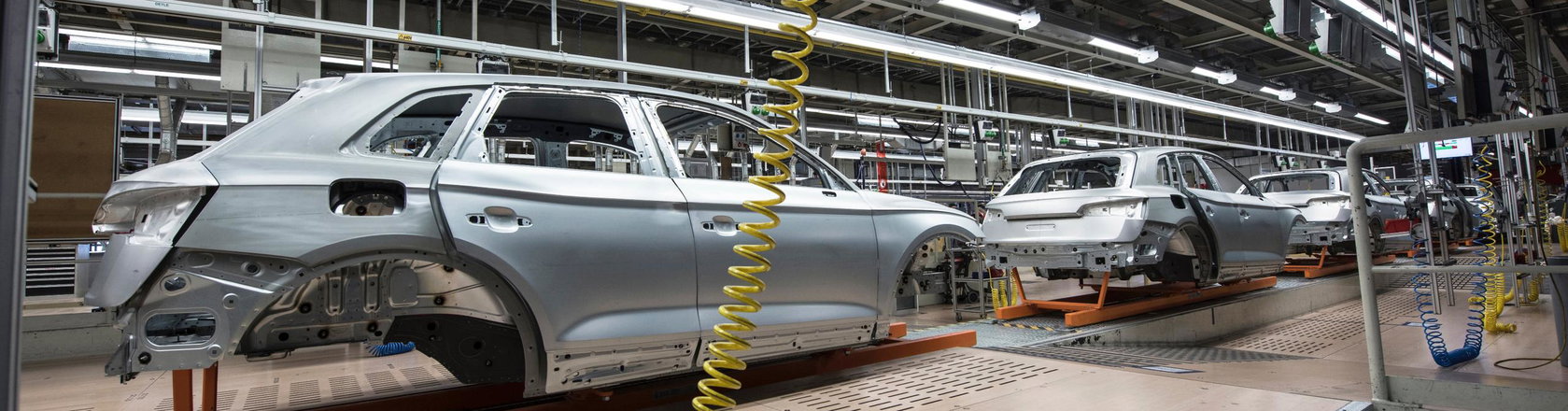 Cars on production line