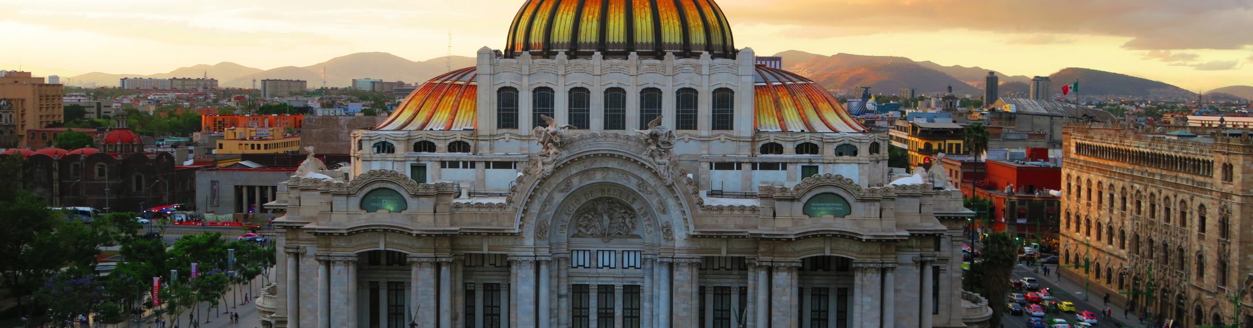 Mexico city at goldenhour