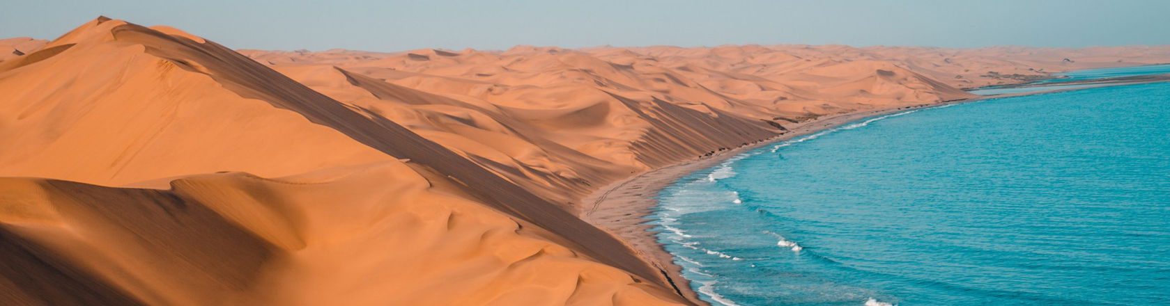 The beach on the coast of Namibia