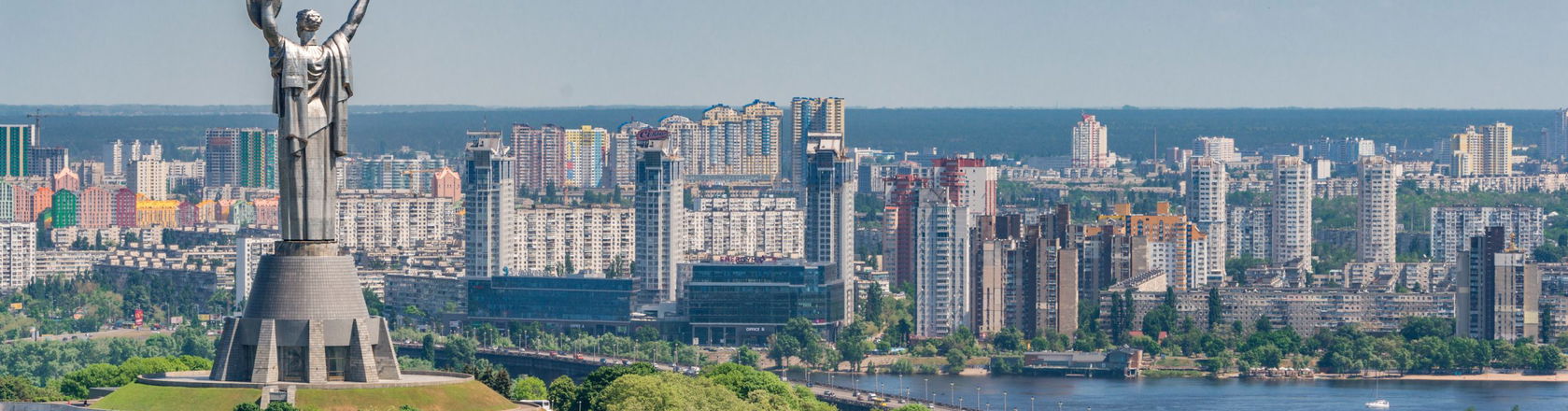 The motherland monument in Ukraine