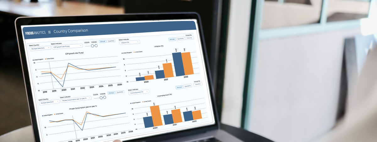 business person using focusanalytics on a laptop